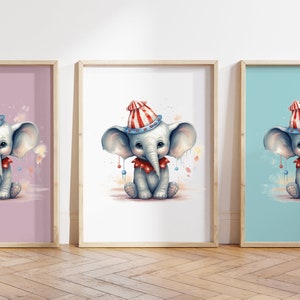 Cualquier color, Impresión de elefante bebé, Póster de elefante bebé, Impresión de animal bebé, Póster de animal bebé, Arte de guardería, Arte animal, Cualquier tamaño