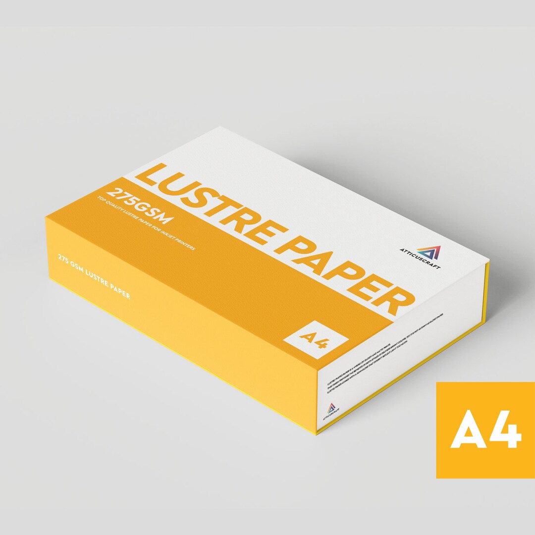 A4 275gsm Lustre Inkjet Photo Paper Atticuscraft Paper Etsy