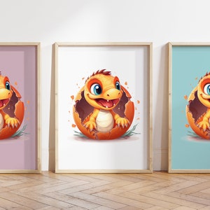 Cualquier color - Impresión de dinosaurio bebé - Cartel de dinosaurio bebé - Impresión de animales bebé - Cartel de animales bebé - Arte infantil - Arte animal - Cualquier tamaño