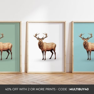 Any colour  - Elk Print - Elk poster - Elk Art - Elk print - Any Size