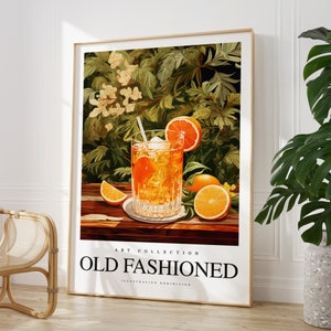 Cualquier color, Impresión de cóctel antigua, Póster de bebida antigua, Arte antiguo, Impresión de cocina, Impresión de restaurante, Cualquier tamaño
