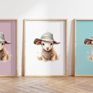 Cualquier color - Baby Lamb Print - Cartel de Baby Lamb - Baby Animal Print - Baby Animal Poster - Nursery Art - Animal Art - Cualquier tamaño