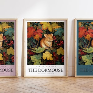 Dormouse poster - Dormouse Print -  Dormouse art - Animal Art - Animal print - Any Size