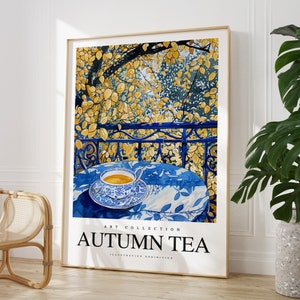 Jede Farbe - Herbsttee Druck - Teegetränk Poster - Teekunst - Küchendruck - Restaurantdruck - Jede Größe