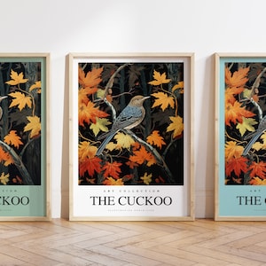 Póster de cuco, Impresión de cuco, Arte de cuco, Arte de aves, Impresión de aves, Cualquier tamaño