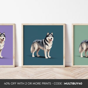 Any colour - Any Size - Husky poster - Husky print