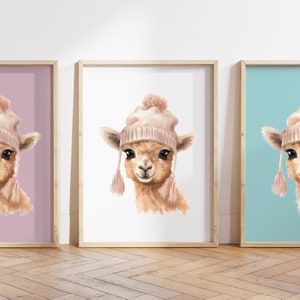 Cualquier color, Impresión de camello bebé, Póster de camello bebé, Impresión de animal bebé, Póster de animal bebé, Arte de guardería, Arte de habitación de guardería, Cualquier tamaño