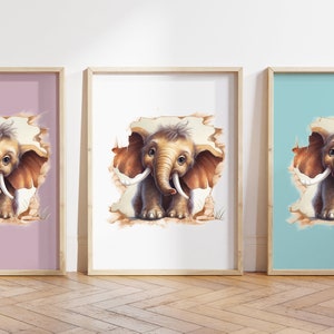 Cualquier color - Impresión de dinosaurio bebé - Cartel de dinosaurio bebé - Impresión de animales bebé - Cartel de animales bebé - Arte infantil - Arte animal - Cualquier tamaño