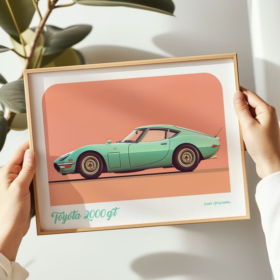 Toyota 2000GT Landscape Print, Toyota Poster, Toyota Wall Toyota 2000GT Landscape Print, Toyota Poster, Toyota Wall