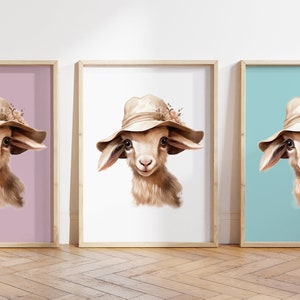 Cualquier color - Impresión de niño cabra bebé - Cartel de niño cabra bebé - Impresión de animales bebé - Cartel de animales bebé - Arte infantil - Arte animal - Cualquier tamaño