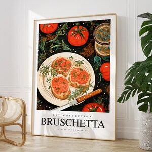 N&#39;importe quelle couleur - Impression Bruschetta - Poster Bruschetta - Art de la bruschetta - Impression de cuisine - Art de café - N&#39;importe quelle taille