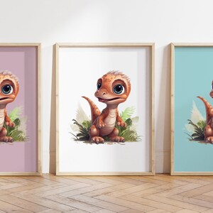 Qualsiasi colore - Stampa di dinosauro per bambini - Poster di dinosauro per bambini - Stampa di animali per bambini - Poster di animali per bambini - Arte dell'asilo nido - Arte degli animali - Qualsiasi dimensione