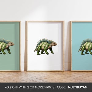 Any colour - Stegosaurus poster - Dinosaur print - Stegosaurus artwork - Nature poster