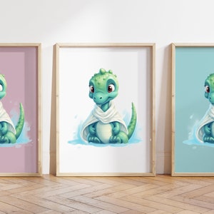 Cualquier color - Impresión de dinosaurio bebé - Cartel de dinosaurio bebé - Impresión de animales bebé - Cartel de animales bebé - Arte infantil - Arte animal - Cualquier tamaño