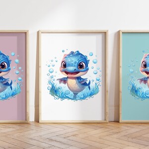 Qualsiasi colore - Stampa di dinosauro per bambini - Poster di dinosauro per bambini - Stampa di animali per bambini - Poster di animali per bambini - Arte dell'asilo nido - Arte degli animali - Qualsiasi dimensione