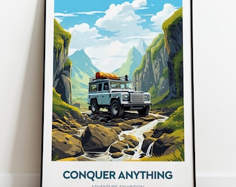 Any colour - Defender Adventure Print - Defender Adventure poster - Travel Poster - Personalisation - Adventure Gallery Art - Any Size