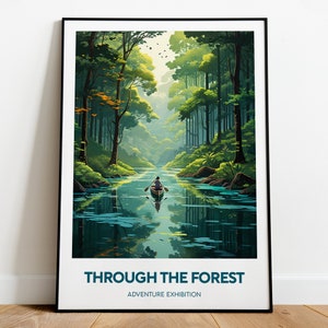 Any colour - Canoeing Adventure Print - Kayak Adventure poster  -  Travel Poster - Personalisation - Adventure Gallery Art - Any Size