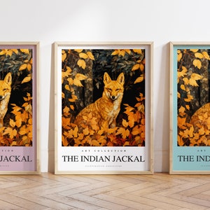 Any colour - The Indian Jackal Print - The Indian Jackal poster - Indian Art - Vintage print - Any Size
