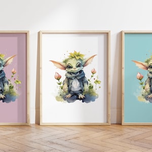 Any colour  - Magical Fairy Goblin Print - Mystical Garden Goblin poster - Goblin Print -  Fairyland Print -  Fairy Art - Any Size