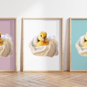 Cualquier color - Impresión de pato bebé - Cartel de pato bebé - Impresión de animales bebé - Cartel de animales bebé - Arte infantil - Arte animal - Cualquier tamaño
