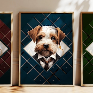 Any Colour - Jack Russell Terrier in suit poster - Jack Russell Terrier poster - Personalised print - Pet Art