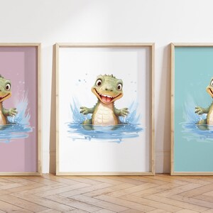Cualquier color - Impresión de dinosaurio bebé - Cartel de dinosaurio bebé - Impresión de animales bebé - Cartel de animales bebé - Arte infantil - Arte animal - Cualquier tamaño