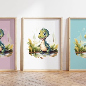 Qualsiasi colore - Stampa di dinosauro per bambini - Poster di dinosauro per bambini - Stampa di animali per bambini - Poster di animali per bambini - Arte dell'asilo nido - Arte degli animali - Qualsiasi dimensione