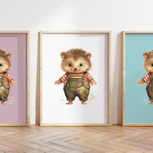 Cualquier color - Impresión de erizo bebé - Cartel de erizo bebé - Impresión animal bebé - Cartel de animales bebé - Arte infantil - Arte animal - Cualquier tamaño