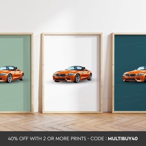 Any colour - BMW Z4 poster - BMW Z4  print - BMW Z4 art - Any Size