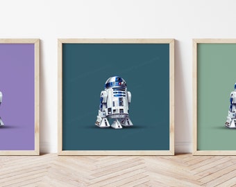 Any colour - R2D2 print - R2D2 artwork - R2D2 Poster - Star Wars fan art