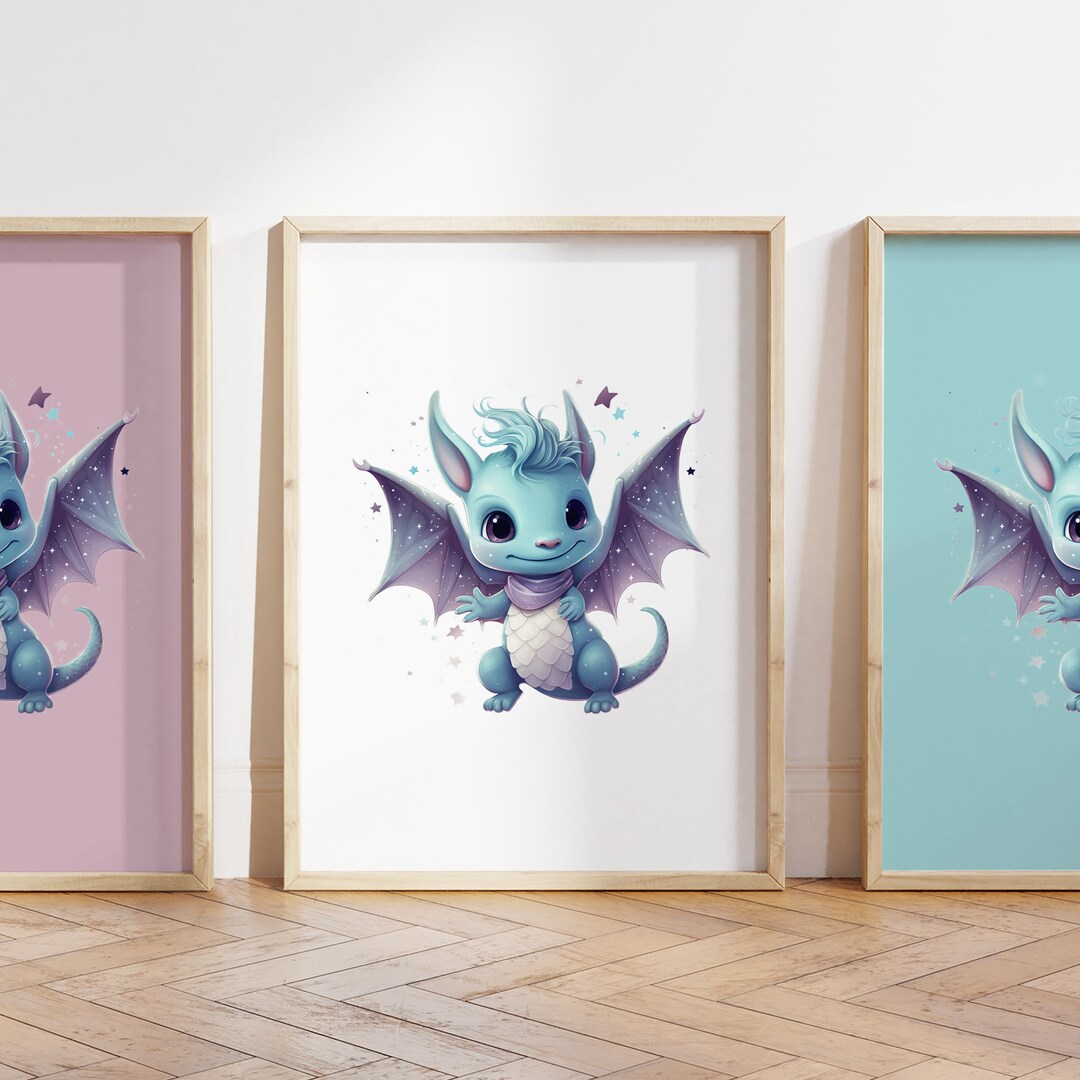 Any Colour - Mystical Baby Dragon Print - Mystical Baby Dragon Poster ...