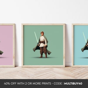 Any colour - Movie print -  Star Wars fan art - Luke Skywalker Poster