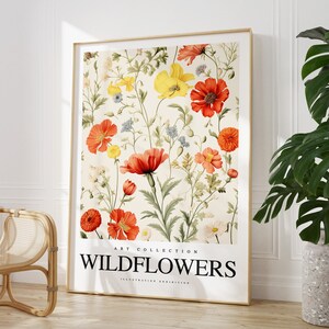 Qualsiasi colore - Stampa di fiori di campo - Poster di fiori di campo - Arte di fiori di campo - Stampa vintage - Qualsiasi dimensione