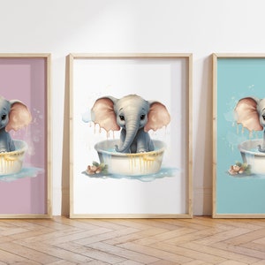Cualquier color - Impresión de elefante bebé - Cartel de elefante bebé - Impresión de animales bebé - Cartel de animales bebé - Arte infantil - Arte animal - Cualquier tamaño