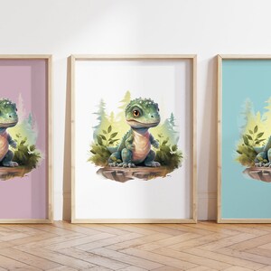 Qualsiasi colore - Stampa di dinosauro per bambini - Poster di dinosauro per bambini - Stampa di animali per bambini - Poster di animali per bambini - Arte dell'asilo nido - Arte degli animali - Qualsiasi dimensione