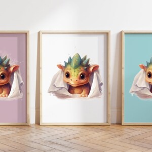 Cualquier color - Impresión de dinosaurio bebé - Cartel de dinosaurio bebé - Impresión de animales bebé - Cartel de animales bebé - Arte infantil - Arte animal - Cualquier tamaño