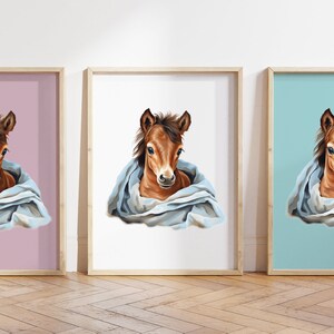 Cualquier color - Baby Bay Foal Print - Póster de Baby Bay Foal - Baby Animal Print - Póster de animales bebés - Arte infantil - Arte animal - Cualquier tamaño