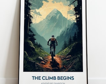 Any colour - Mountain Bike Print - Mountain Bike Adventure poster - Travel Poster - Personalisation - Adventure Gallery Art - Any Size
