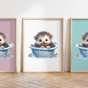 Cualquier color, Impresión de erizo bebé, Póster de erizo bebé, Impresión de animal bebé, Póster de animal bebé, Arte de guardería, Arte animal, Cualquier tamaño