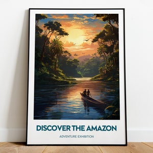 Any colour - Exploring Canoeing Print - Canoeing Adventure poster - Travel Poster - Personalisation - Adventure Gallery Art - Any Size