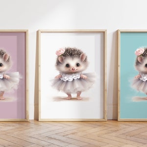Cualquier color, Impresión de erizo bebé, Póster de erizo bebé, Impresión de animal bebé, Póster de animal bebé, Arte de guardería, Arte animal, Cualquier tamaño