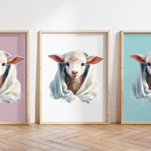 Jede Farbe – Baby-Lamm-Druck – Baby-Lamm-Poster – Baby-Tier-Druck – Baby-Tier-Poster – Kinderzimmer-Kunst – Tierkunst – jede Größe