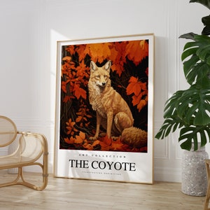 L&#39;impression de coyote - affiche d&#39;illustration de coyote - art de coyote - impression de coyote - n&#39;importe quelle taille