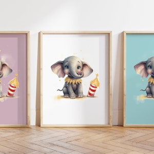 Cualquier color, Impresión de elefante bebé, Póster de elefante bebé, Impresión de animal bebé, Póster de animal bebé, Arte de guardería, Arte animal, Cualquier tamaño