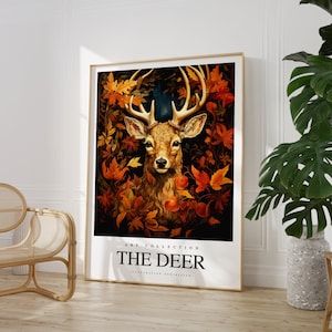 Any colour  - The Deer Print - Deer poster - Deer Art - Deer print - Any Size
