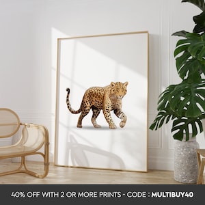 Any colour  - Leopard Print - Leopard  poster - Leopard Art - Africa print - Any Size