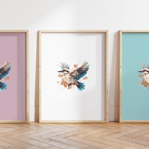 Kookaburra poster - Kookaburra Print - Kookaburra art - Bird Art - Birds print - Any Size