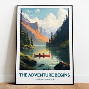 Any colour - Canoeing Adventure Print - Kayak Adventure poster  -  Travel Poster - Personalisation - Adventure Gallery Art - Any Size