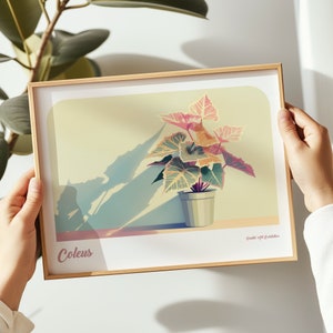 Coleus Plant landscape print, Coleus Plant poster, Coleus Plant wall art
