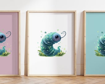 Any colour  - Magical Fairy Glow Worm Print - Mystical Fairy Glow Worm poster - Fairyland Print -  Fairyland Print -  Fairy Art - Any Size